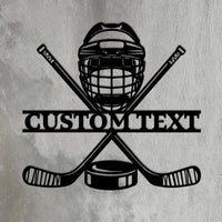 Custom Hockey Name Sign