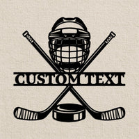 Custom Hockey Name Sign