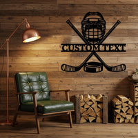 Custom Hockey Name Sign
