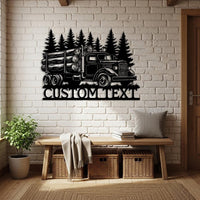 Custom Logging Truck Sign