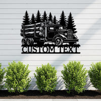 Custom Logging Truck Sign