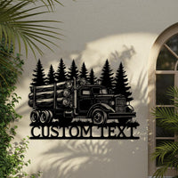 Custom Logging Truck Sign