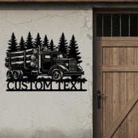 Custom Logging Truck Sign
