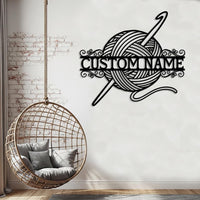 Custom Yarn Ball Sign