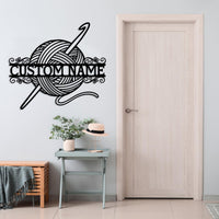 Custom Yarn Ball Sign