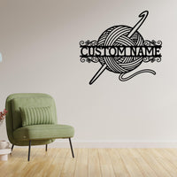 Custom Yarn Ball Sign