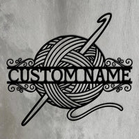 Custom Yarn Ball Sign