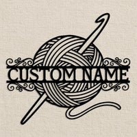 Custom Yarn Ball Sign