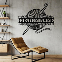 Custom Yarn Ball Sign