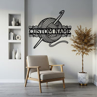 Custom Yarn Ball Sign