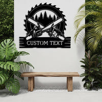 Custom Chainsaw Metal Sign