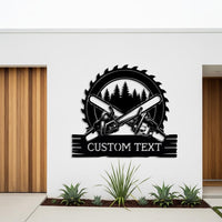 Custom Chainsaw Metal Sign