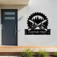 Custom Chainsaw Metal Sign