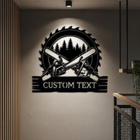 Custom Chainsaw Metal Sign