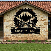 Custom Chainsaw Metal Sign