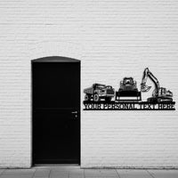 Custom Construction Equipment Sign