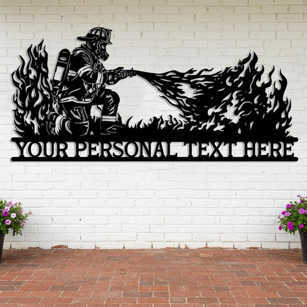 Custom Firefighter Metal Sign