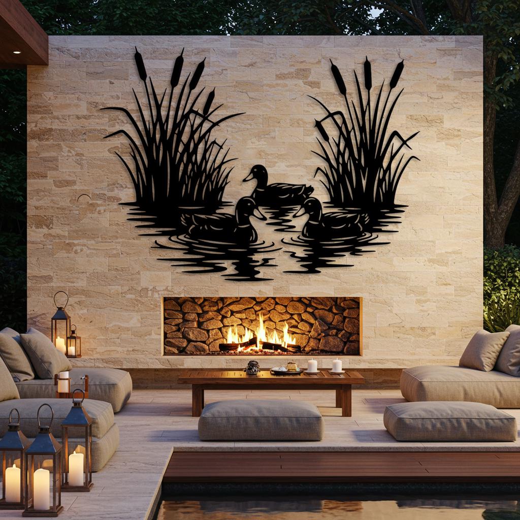 Duck Pond Metal Wall Art