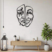 Drama Face Metal Wall Art