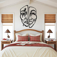 Drama Face Metal Wall Art