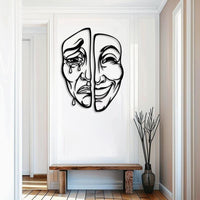 Drama Face Metal Wall Art