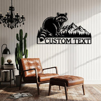 Custom Raccoon Metal Sign