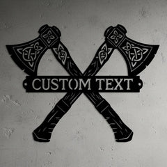 Custom Viking Axe Metal Sign