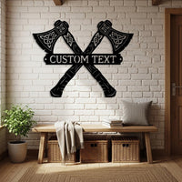 Custom Viking Axe Metal Sign