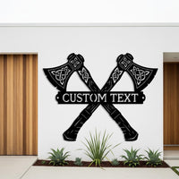 Custom Viking Axe Metal Sign