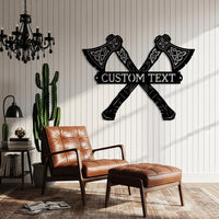 Custom Viking Axe Metal Sign