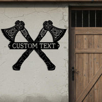 Custom Viking Axe Metal Sign