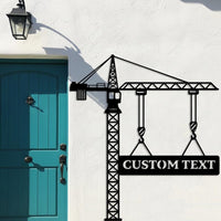 Custom Crane Metal Sign