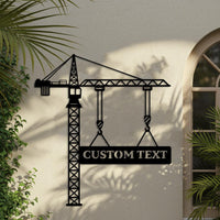 Custom Crane Metal Sign