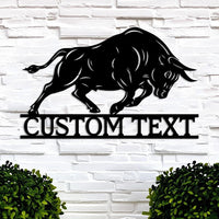 Custom Bull Metal Sign