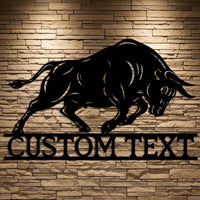 Custom Bull Metal Sign