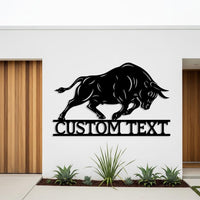 Custom Bull Metal Sign