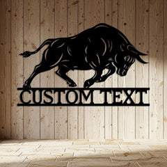 Custom Bull Metal Sign