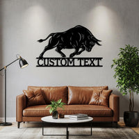 Custom Bull Metal Sign