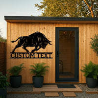Custom Bull Metal Sign