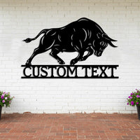 Custom Bull Metal Sign