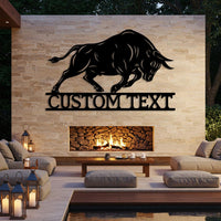 Custom Bull Metal Sign