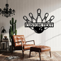 Custom Bowling Metal Sign