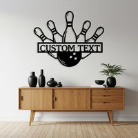 Custom Bowling Metal Sign