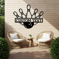 Custom Bowling Metal Sign