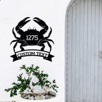 Custom Crab Metal Sign