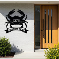 Custom Crab Metal Sign