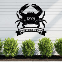 Custom Crab Metal Sign