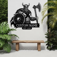 Custom Viking Warrior Metal Sign