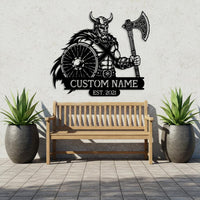 Custom Viking Warrior Metal Sign