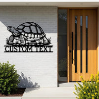 Custom Tortoise Metal Sign